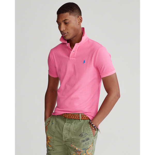 Blaze Knockout Pink Slim Fit Mesh Polo Shirt Polo Ralph Lauren 4