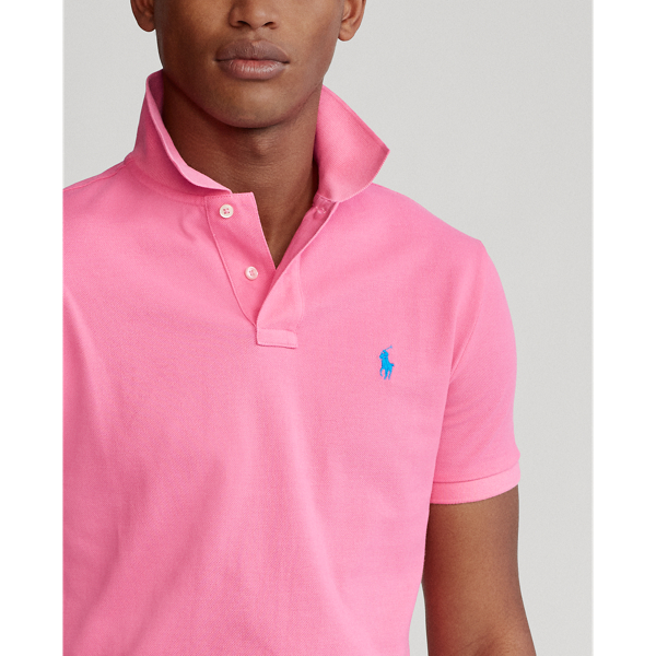 Blaze Knockout Pink Slim Fit Mesh Polo Shirt Polo Ralph Lauren 6