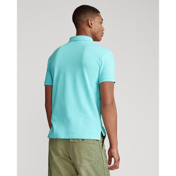 Turquoise Nova Slim Fit Mesh Polo Shirt Polo Ralph Lauren 4