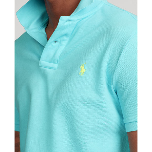 Turquoise Nova Slim Fit Mesh Polo Shirt Polo Ralph Lauren 5