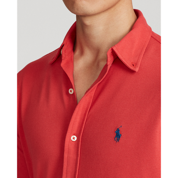 Post Red Featherweight Mesh Shirt Polo Ralph Lauren 6