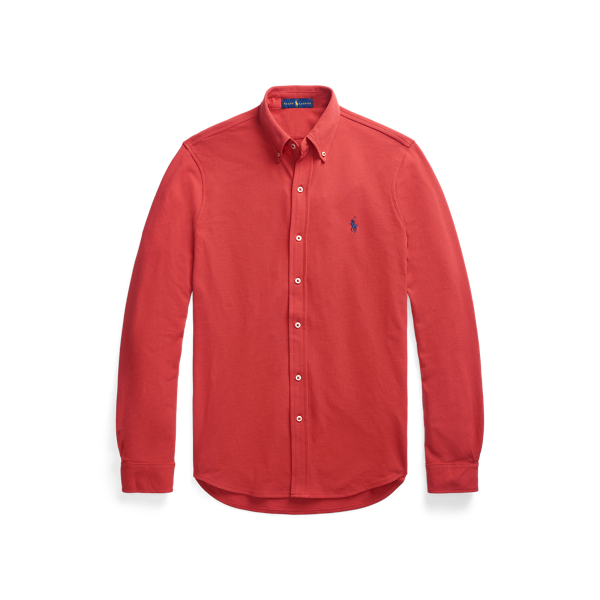 Post Red Featherweight Mesh Shirt Polo Ralph Lauren 2