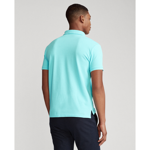 French Turquoise Custom Slim Fit Mesh Polo Shirt Polo Ralph Lauren 4