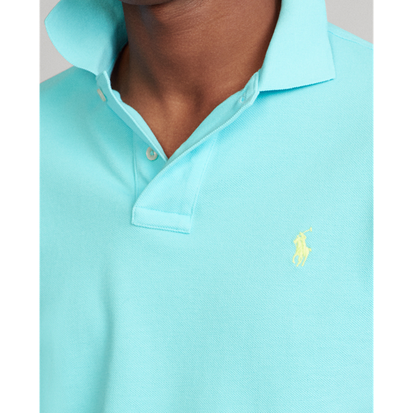 French Turquoise Custom Slim Fit Mesh Polo Shirt Polo Ralph Lauren 5