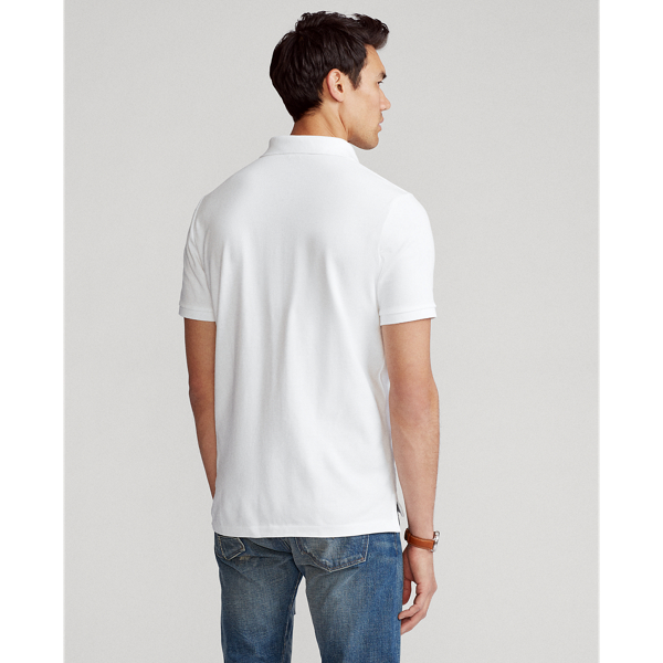 White Custom Slim Fit Mesh Polo Shirt Polo Ralph Lauren 6