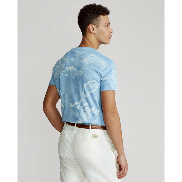 Nimes Blue Print Custom Slim Hawaiian T-Shirt Polo Ralph Lauren 5