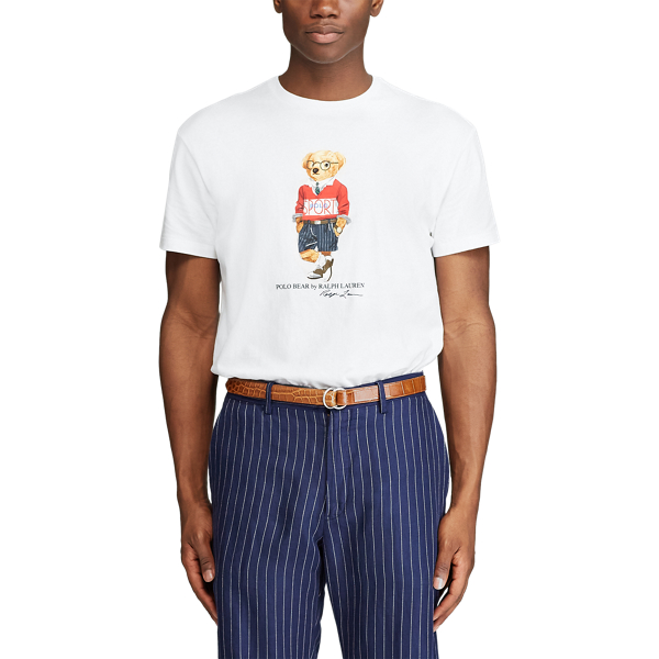 White Custom Slim Polo Bear T-Shirt Polo Ralph Lauren 3