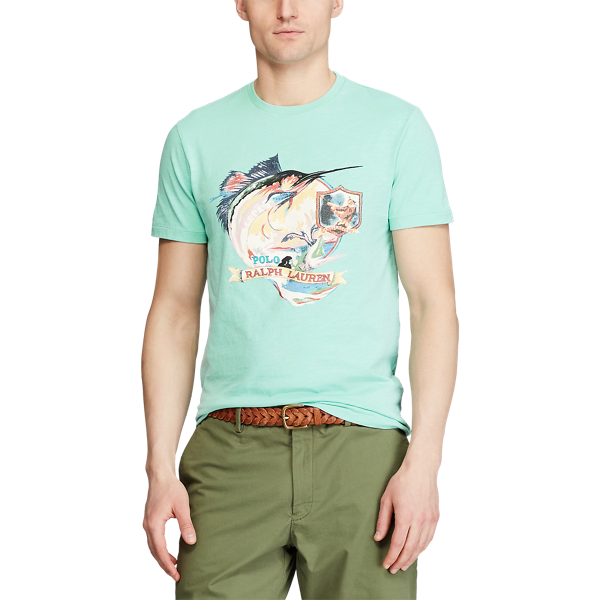Bayside Green Custom Slim Graphic T-Shirt Polo Ralph Lauren 3