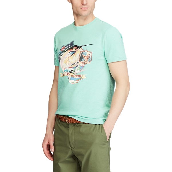 Bayside Green Custom Slim Graphic T-Shirt Polo Ralph Lauren 5