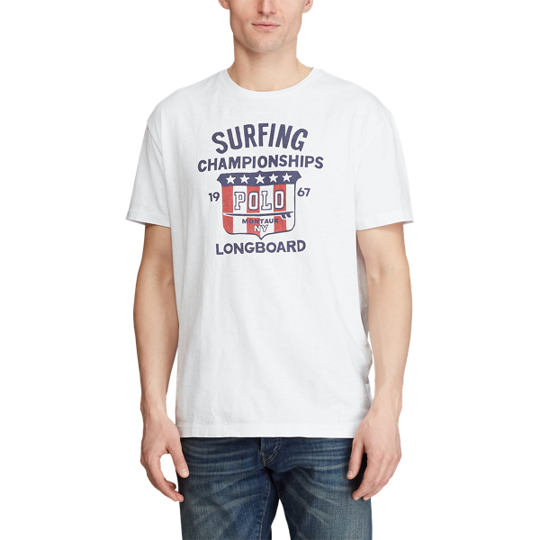 White Custom Slim Graphic T-Shirt Polo Ralph Lauren 3
