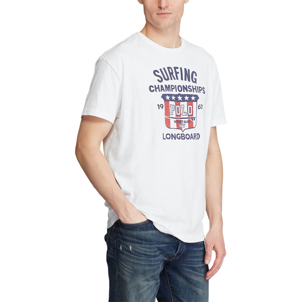 White Custom Slim Graphic T-Shirt Polo Ralph Lauren 5