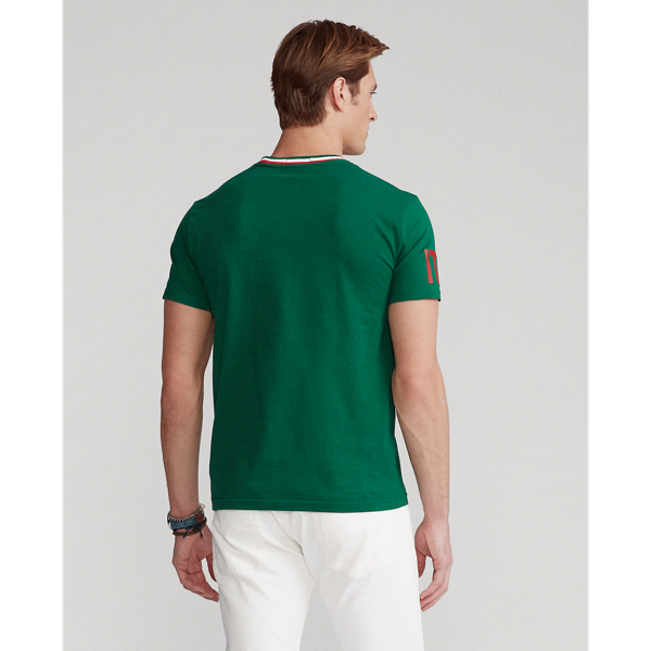 The Custom Slim Italy T-Shirt Polo Ralph Lauren in Tennis Green 5