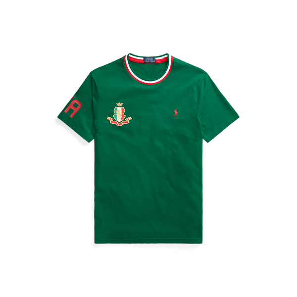 The Custom Slim Italy T-Shirt Polo Ralph Lauren in Tennis Green 2