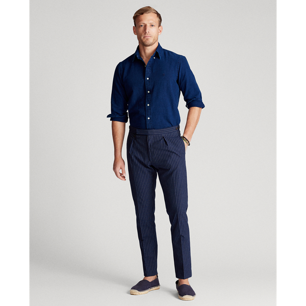Indigo Slim Fit Indigo Oxford Shirt Polo Ralph Lauren 3