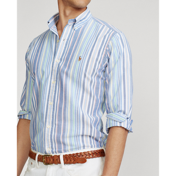 Run On Multi Custom Fit Striped Shirt Polo Ralph Lauren 5