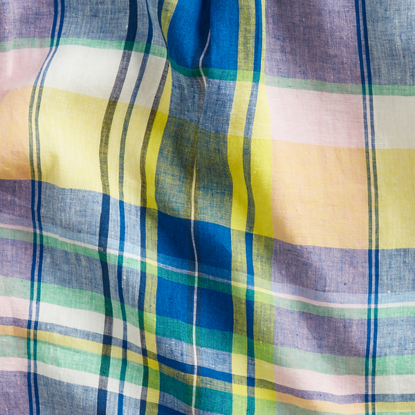 Chemise &eacute;cossaise Slim Fit lin en lin Polo Ralph Lauren en 4763 Purple/Blue Multi 6