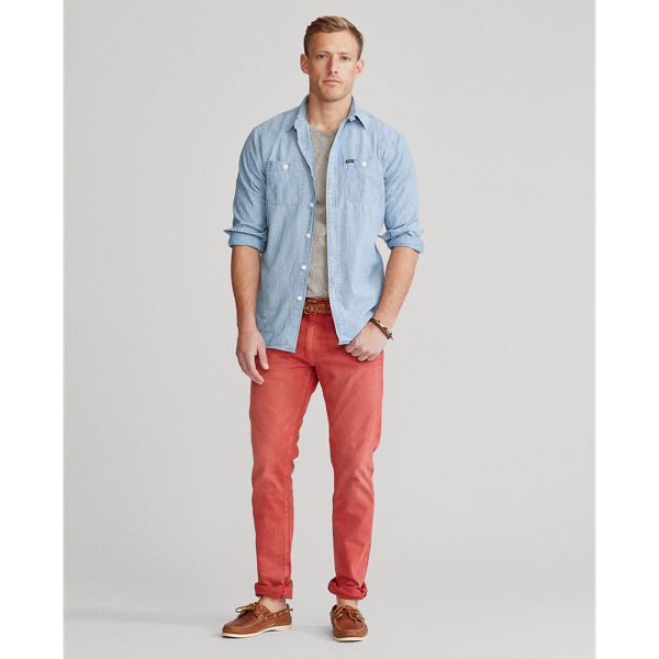 Indigo Custom Fit Sportsman Shirt Polo Ralph Lauren 3