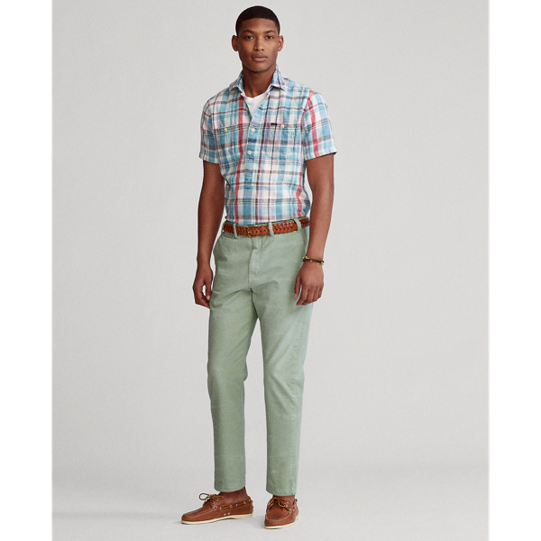 4773 Blue/Red Custom Fit Plaid Twill Shirt Polo Ralph Lauren 3