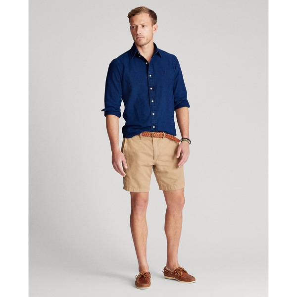 Indigo Custom Fit Indigo Oxford Shirt Polo Ralph Lauren 3