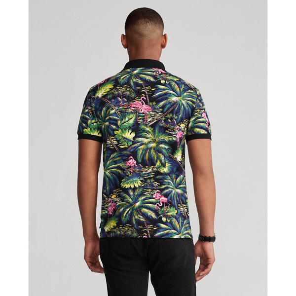 Polo coupe cintr&eacute;e ajour&eacute; tropical Polo Ralph Lauren en Flamingo Tropical 5