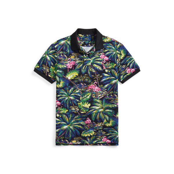 Polo coupe cintr&eacute;e ajour&eacute; tropical Polo Ralph Lauren en Flamingo Tropical 2