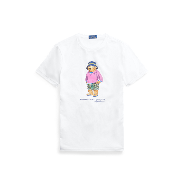White Custom Slim Beach Bear T-Shirt Polo Ralph Lauren 2