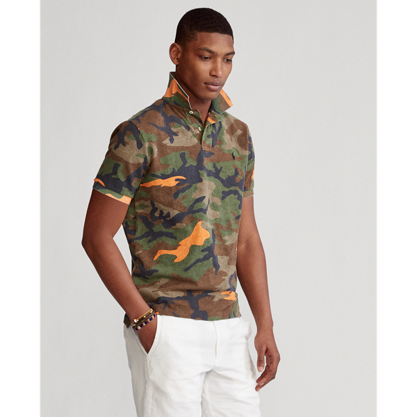 Moon Orange Camo Custom Slim Fit Mesh Polo Polo Ralph Lauren 4