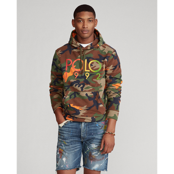 Polo ralph lauren men's camo fleece hoodie best sale