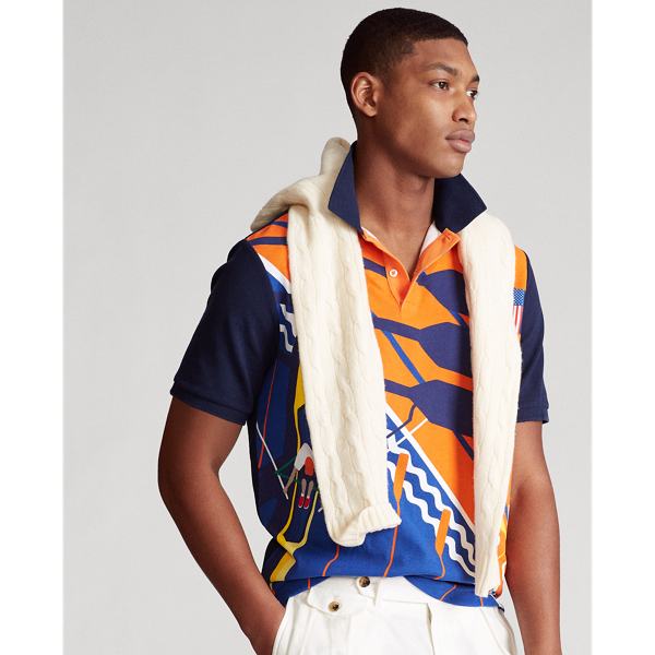 Leisure Rowing Print Custom Slim Fit Rowing Polo Polo Ralph Lauren 6