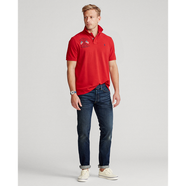 Custom Slim Fit Americana Polo Polo Ralph Lauren em Red Beret 4