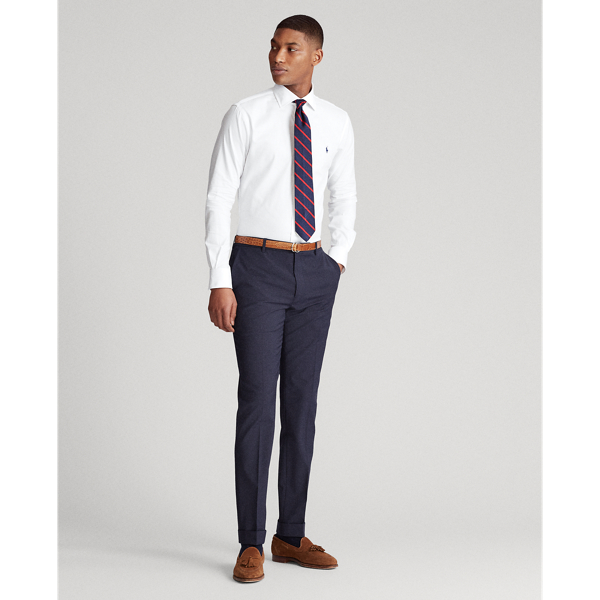 White Custom Fit Easy Care Dobby Shirt Polo Ralph Lauren 3