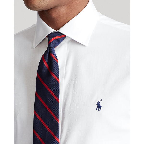 White Custom Fit Easy Care Dobby Shirt Polo Ralph Lauren 5
