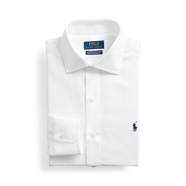 White Custom Fit Easy Care Dobby Shirt Polo Ralph Lauren 2