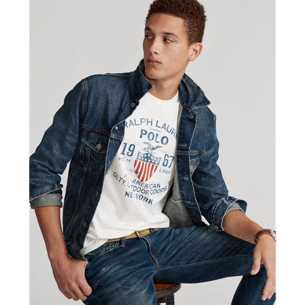 Deckwash White Custom Slim Graphic T-Shirt Polo Ralph Lauren 5