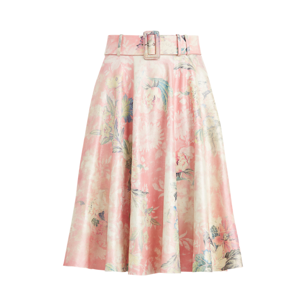 Madelyn Floral Suede Skirt Ralph Lauren Collection 1