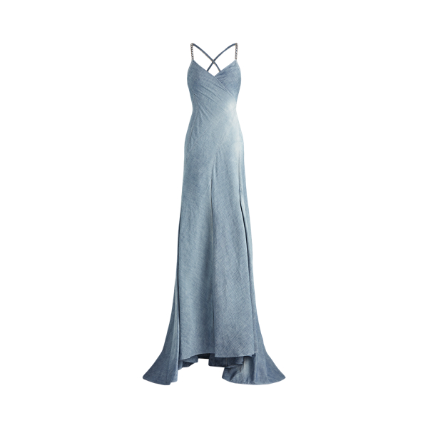 Vestido em chambray Fernanda Ralph Lauren Collection em 1