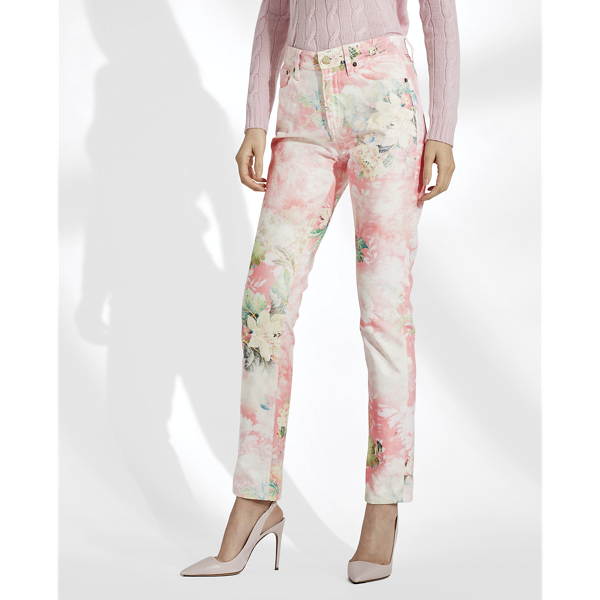 Pink Multi 861 High-Rise Skinny Jean Ralph Lauren Collection 4