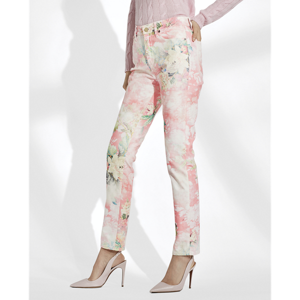 Pink Multi 861 High-Rise Skinny Jean Ralph Lauren Collection 5