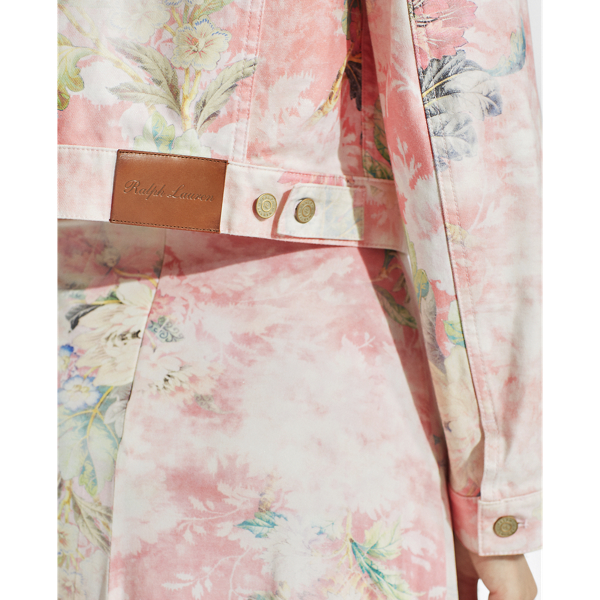 Pink Multi Barrow Denim Trucker Jacket Ralph Lauren Collection 7