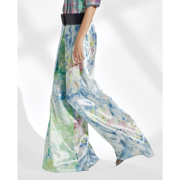 Blue Multi Kellin Floral Evening Trouser Ralph Lauren Collection 4