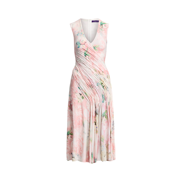 Pink Multi Annabeth Floral Jersey Dress Ralph Lauren Collection 2
