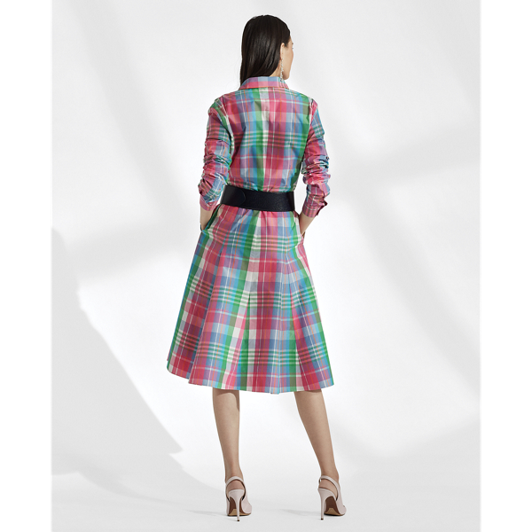 Pink/Green Multi Aldene Madras Shirtdress Ralph Lauren Collection 5