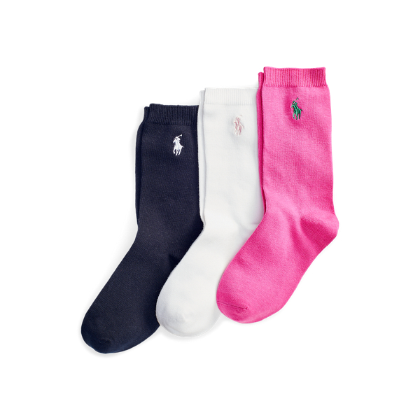 Stretch-Blend Crew Sock 3-Pack GIRLS 7-14 YEARS 1