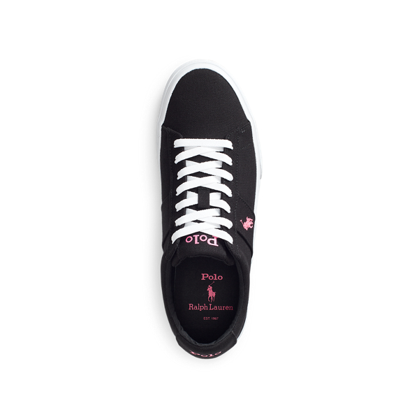 Black/Pink Sayer Canvas Trainer Polo Ralph Lauren 4