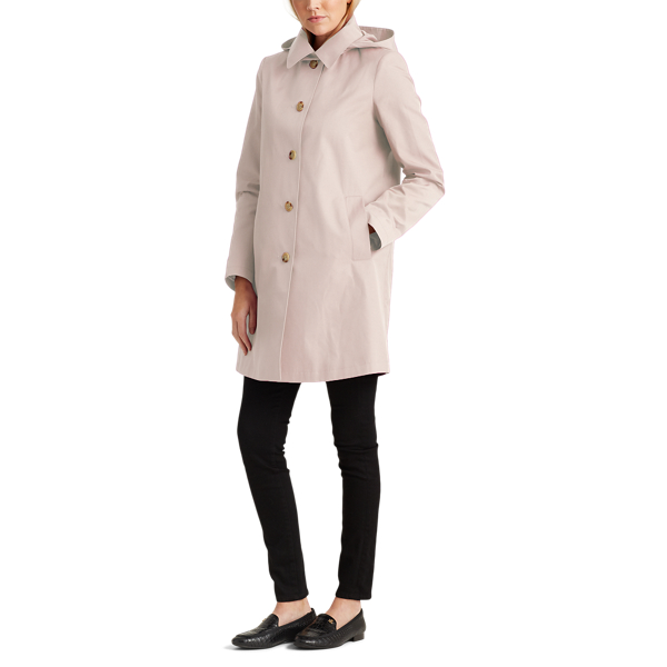 Blush Cotton-Blend Trench Coat Lauren 2