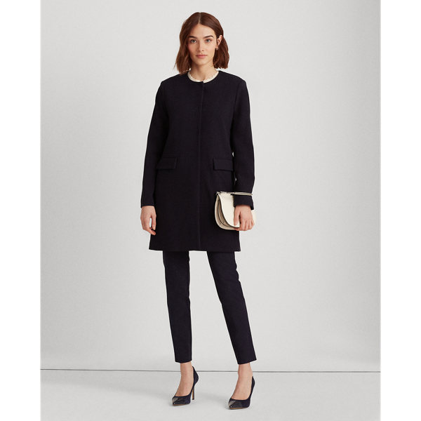 Manteau en cr&ecirc;pe Lauren en Minuit 4