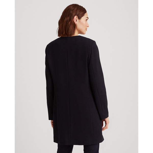 Manteau en cr&ecirc;pe Lauren en Minuit 5