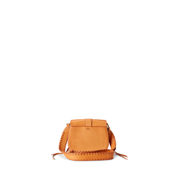 Natural Concho Leather Small Crossbody Polo Ralph Lauren 3