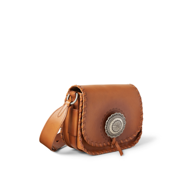 Cuoio Burnished Leather Small Crossbody Polo Ralph Lauren 2