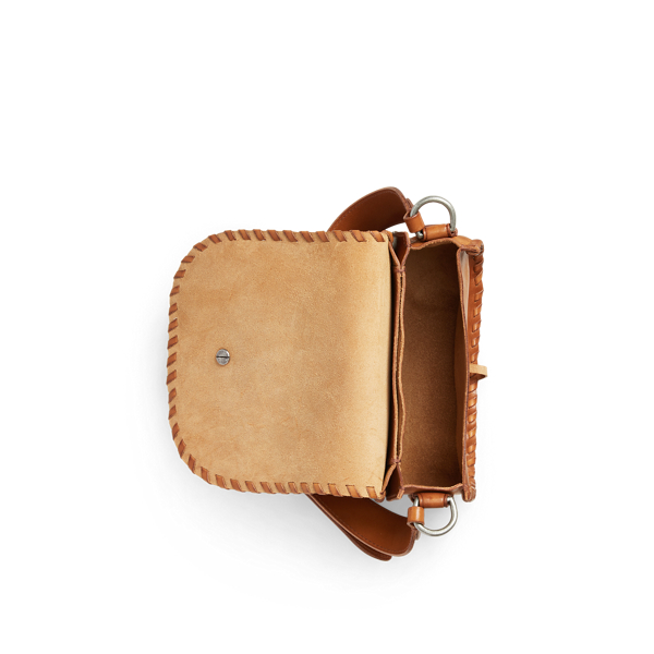 Cuoio Burnished Leather Small Crossbody Polo Ralph Lauren 4
